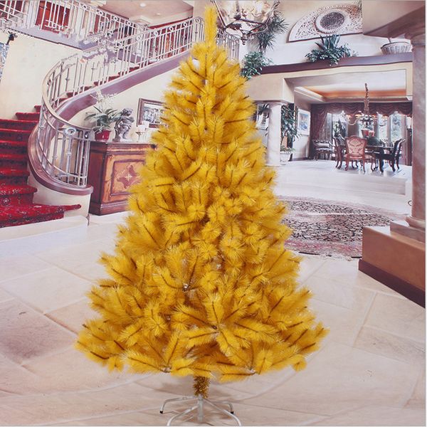 

новый год рождество 2.1 м / 210 см желтый сосна иглы рождественская елка рождественские украшения рождественский орнамент торговый центр