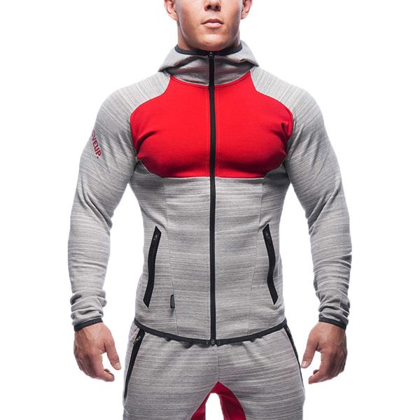 

fall-cool muscle brothers gym mens sport jacket fitness running brand clothing sweatshirt men gym clothing hoody jackets high quality, Black;brown