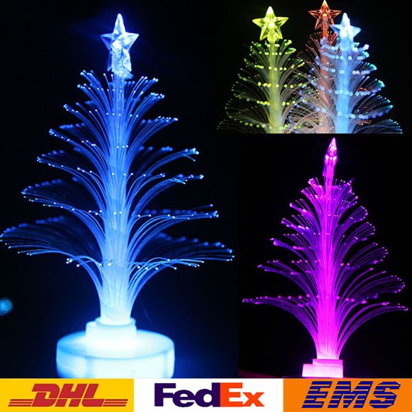 Albero di Natale a LED colorato Luce notturna a fibra ottica Lampada per albero di Natale Luce per feste Illuminazione per feste Decorazione Regalo di Natale per bambini WX-C25