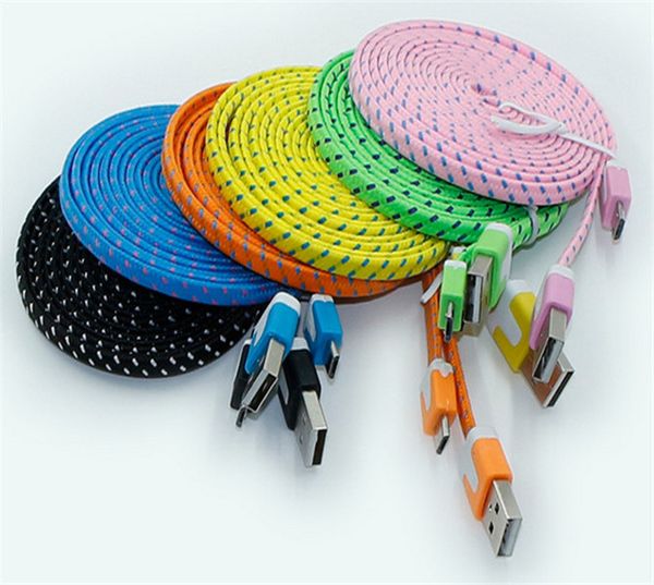 

500pc u b micro cable nylon braided charging cord fabric charger wire in 10ft for android mart cell phone tablet
