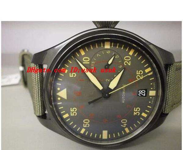 

luxury wristwatch 46mm pilots anthracite dial quartz chronograph ceramic i/w3880-02 fashion brand mens watch men's watches, Slivery;brown