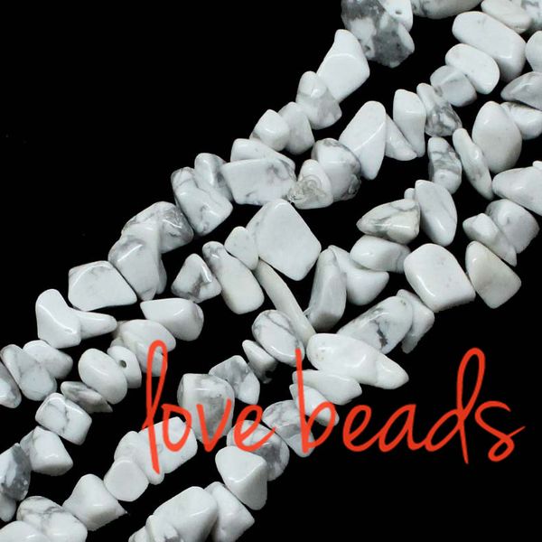 

5-8mm chips beads natural white turquoise gravel loose beads irregular strand 80cm for wholesale (f00354) wholesale, Black
