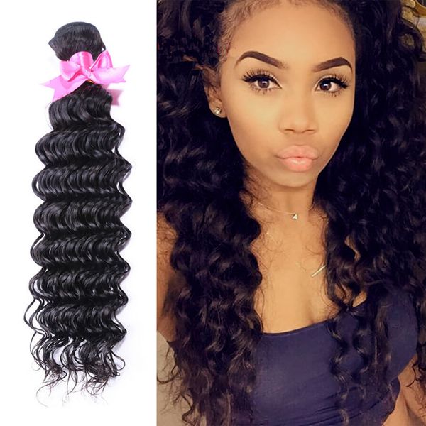 Deep Wave Tight Curly Brazilian Virgin Hair Extension 7a
