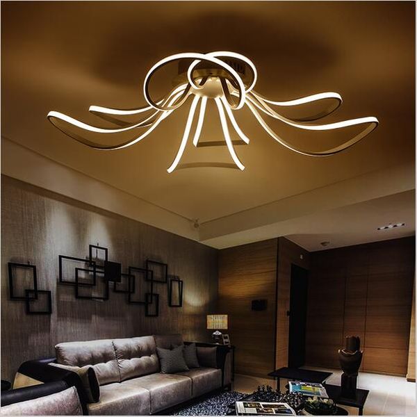 

ac85-265v minimalism modern led ceiling lights for living room bedroom lamparas de techo white led ceiling acrylic lamp