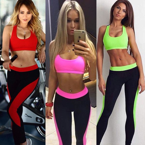 Großhandel Fitness Workout Kleidung Und Frauen Gym Sport Laufende Mädchen Dünne Gamaschen + Tops Frauen Yoga Sets BH + Hosen Sport Anzug Für Frauen Großhandel Fitness Workout Kleidung Und Frauen Gym Sport Laufende Mädchen Dünne Gamaschen + Tops Frauen Yoga Sets BH + Hosen Sport Anzug Für Frauen