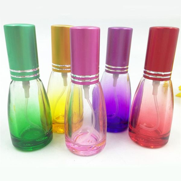 

10ml Multi Color Glass Perfume Atomizer Refillable Makeup Fragrance Bottle Empty Sprayer Women Favor 10pcs/lot HN09