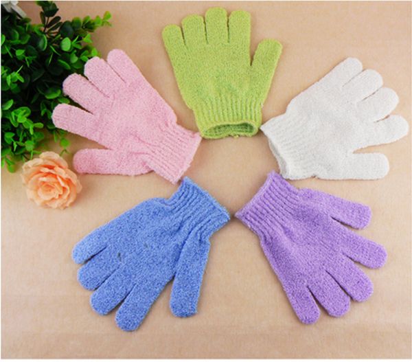 

exfoliating bath glove five fingers bath bathroom accessories nylon bath gloves bathing supplies products