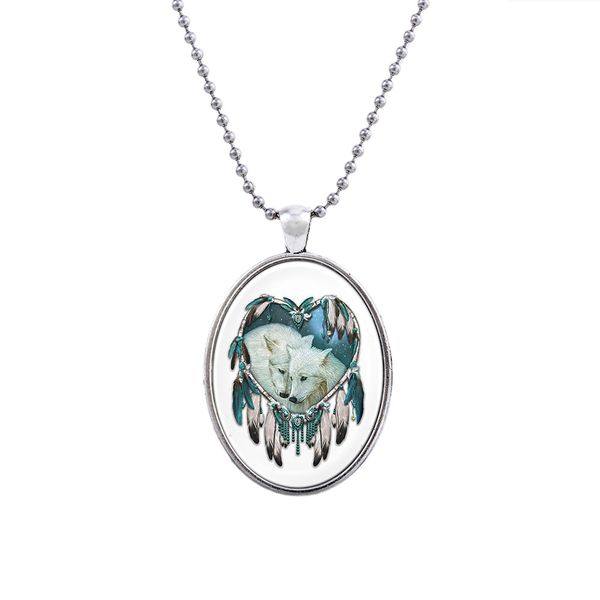 

cp1601085 fashion jewelry hight quality glass necklace sets for women jewelry unique dream catcher design party gift, Silver