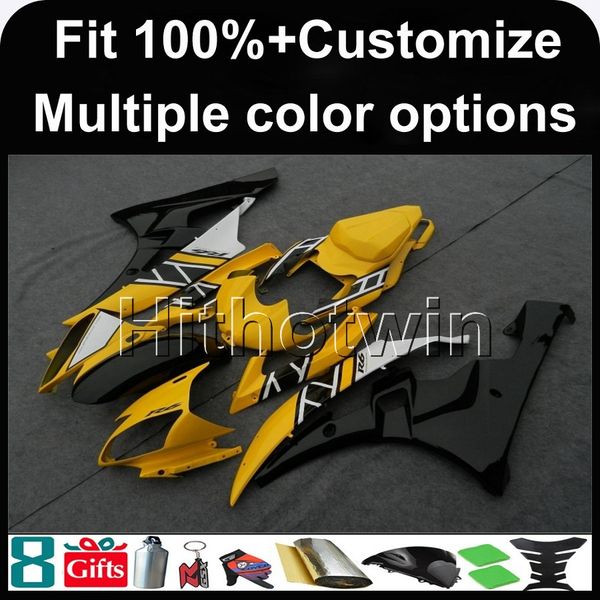

23color gift injection mold yellow black motorcycle cowl for yamaha yzf r6 2006 2007 06 07 yzfr6 2006 2007 06 07 ab pla tic fairing