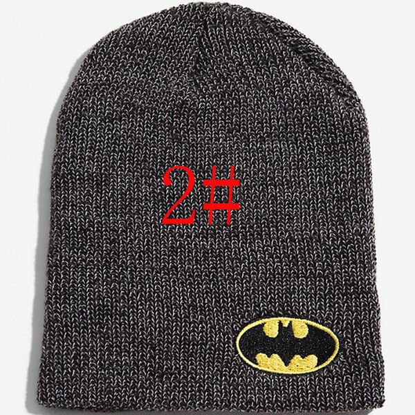

Fashion Men Women Beanie Skull Caps Unisex Knitted Crochet Winter Warm Beanie Hats Party Cool Cap BATMAN Style Embroidery