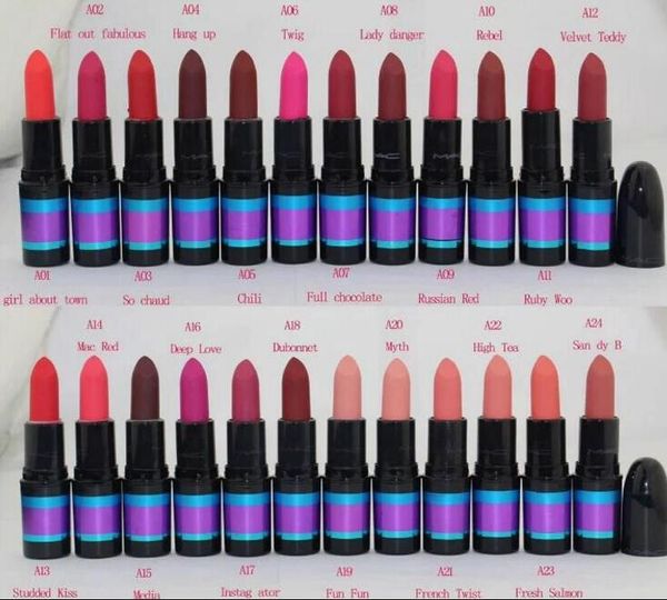 

24 pcs hot sell 2016 NEW good quality Lowest Best-Selling good sale LUSTRE MATTE LIPSTICK ROUGE ALEVRES