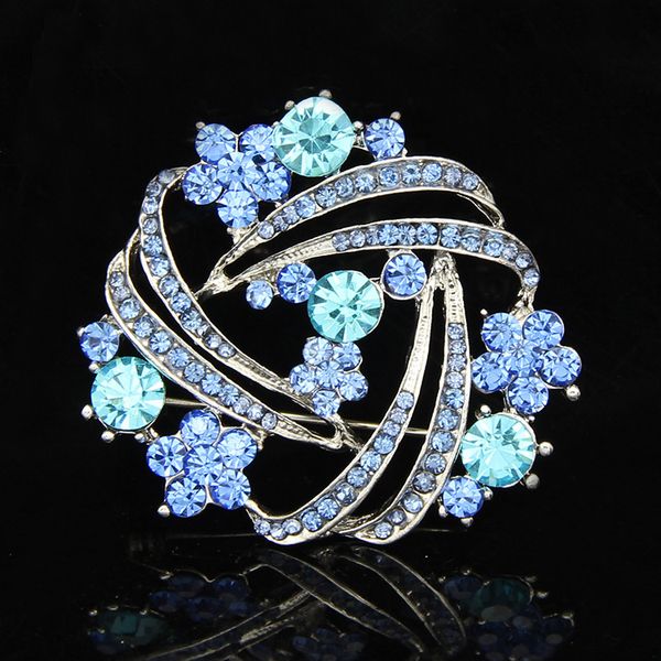 

beautiful brooch fashion style crystale bouquet pins brooches for women wedding and party brooches b019, Gray