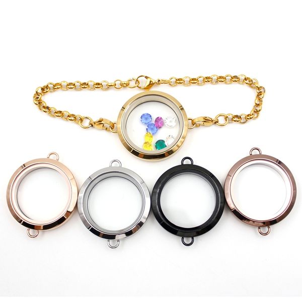 

Оптовая 25 мм медальон браслет из нержавеющей стали 316L плавающей медальон браслет