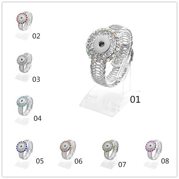 

18mm noosa chunks metal snap button charm diy statement bracelet interchangeable jewelry noosa chunk ginger snaps jewelry sz54, Golden;silver