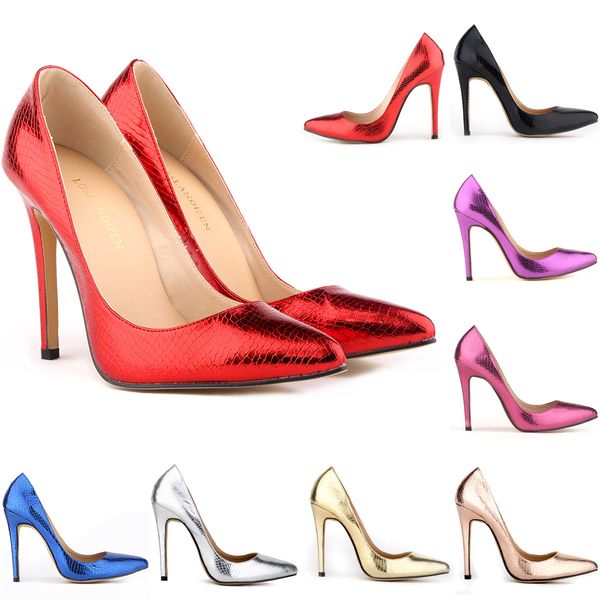 

summer style ladies shoes new women pointed toe crocodile pattern high heel stilettos platform pumps shoes us size 4-11 d0066, Black