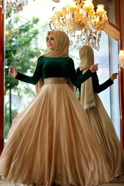 Árabe turco vestidos de noite formal de cristal faixa de ouro dubai kaftan vestidos de festa ocasião vestidos de leste