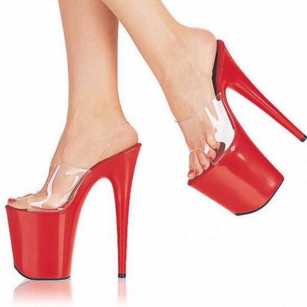 

customize extreme high heel 20cm heel 10cm platform pvc fetish sandals peep toe women high heel model sandals d0202, Black