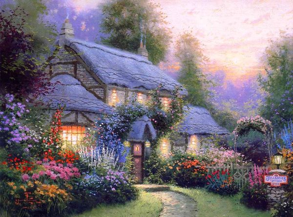 2019 Thomas Kinkade Animation Scenery Series Wall Decor Prints Realistic Oil Painting Printed On Canvas 1145 From Gdst1350 4 91 Dhgate Com