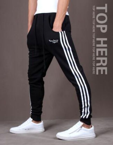 

new fashion brand sweatpants trousers men harem pants sport pants men's big pocket design cargo joggers m ~ xxl ing, Black