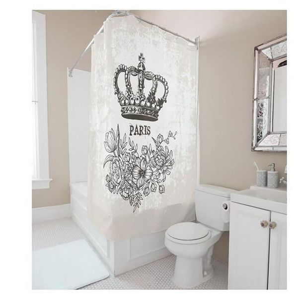 2019 Customs 36 48 60 66 72 W X 72 H Inch Shower Curtain Paris