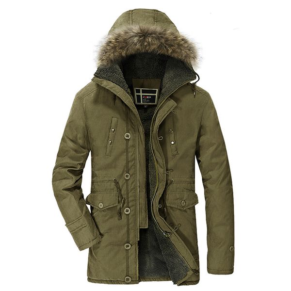 

fall-2016 new arrival fashion hooded warm fur collar men coat and jacket casual thick cotton male coats high quality parka mxg0101, Black