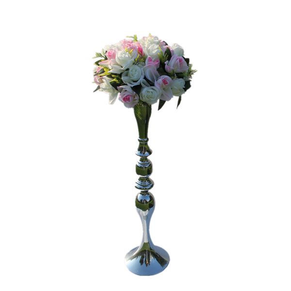 Yeni varış 3 Renk 73 cm yükseklik metal mumluk mum standı düğün centerpiece olay yol kurşun çiçek raf 10 adet / grup