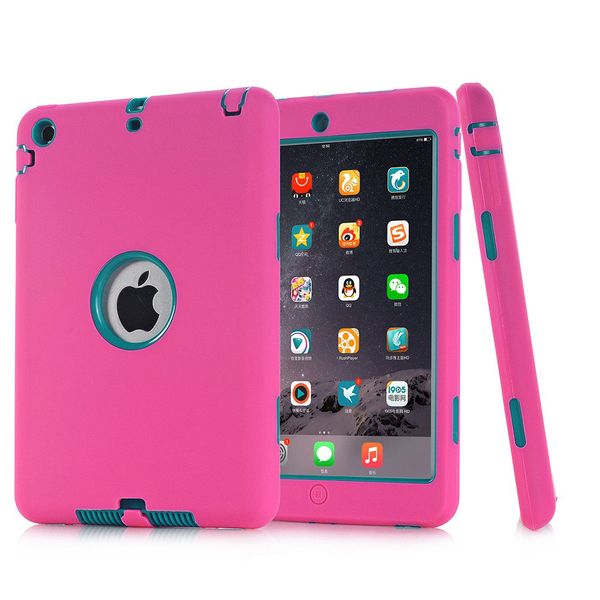 

defender shockproof robot case military extreme heavy duty silicon cover for ipad pro 9.7 2 3 4 5 6 air mini 4