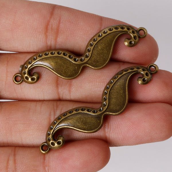 

new wholesale antique bronze plated vintage charms mixed mustache pendants metal jewelry making fit bracelets necklace diy je, Bronze;silver