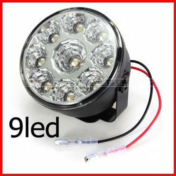 

2x 9led car front fog tail lamp round daytime driving running light #j#