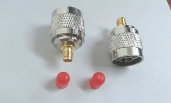 10 x KUPFER-RP-SMA-HF-Stecker-auf-N-Stecker-Adapter