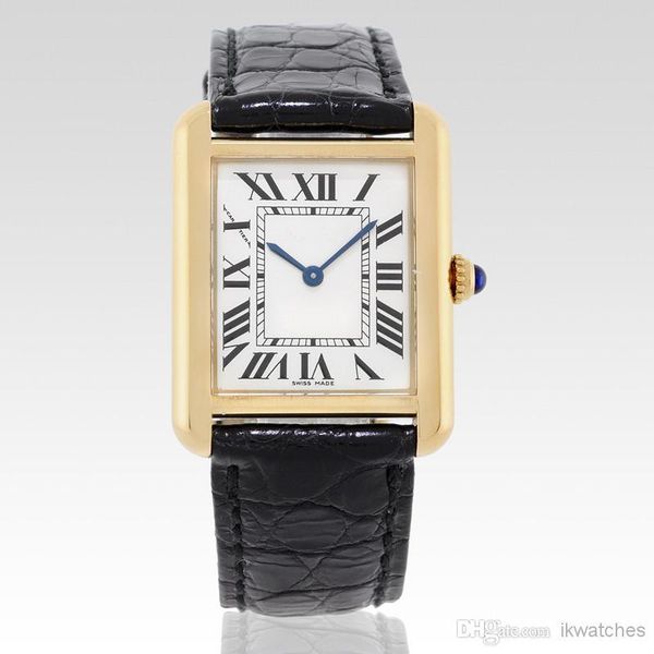 

Luxury Men Women fashion gold case white dial watch Quartz dress watches 07-2