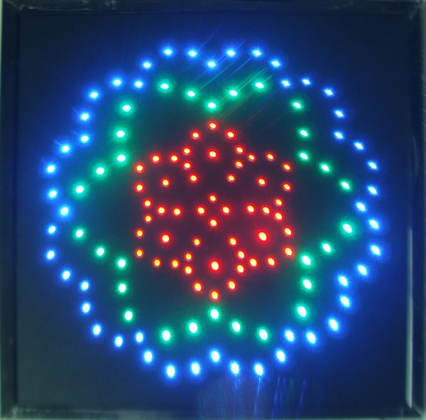 Flashing LED Sinal Flor de Natal tamanho grande 45cm x 45cm grátis