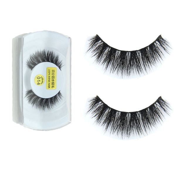 

wholesale-6 pairs/lot 100% women lady real mink black natural thick false fake eyelashes eye lashes makeup extension tools