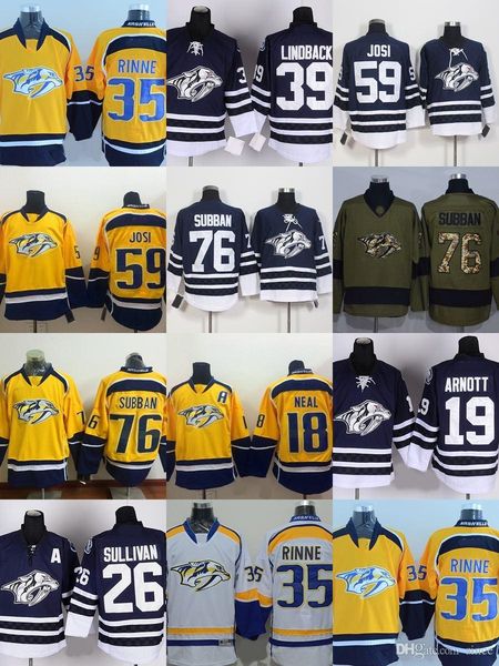 

factory outlet men's nashville predators james neal arnott sullivan pekka rinne lindback josi subban blue white hockey jerseys ing, Black;red