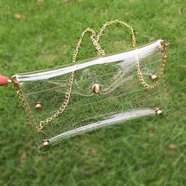 

Оптовые заготовки ПВХ материал сумка ясно стекловидный прозрачный сцепления Crossb