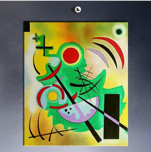 

solid green by sily kandinsky,genuine handpainted home wall decor abstract art oil painting on canvas customized size