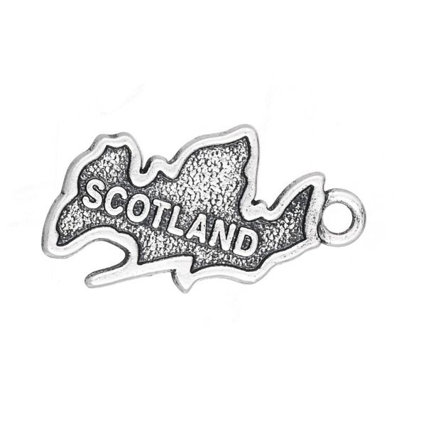 

15*23mm antique silver plated country map scotland patriotic charm travel jewelry 20pcs, Bronze;silver