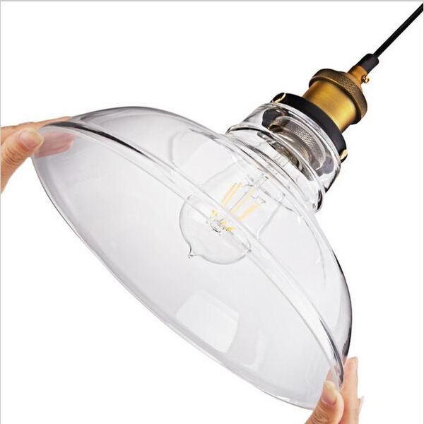 Стеклянная подвеска света промышленные висит свет ресторан освещение E27 Edison осветительный приспособление для барной кофейной ресторана