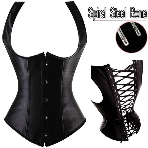 

wholesale-black corsets waist training corset spiral steel bone strappy waist trainer party sport shaper fast delivery, Black;white