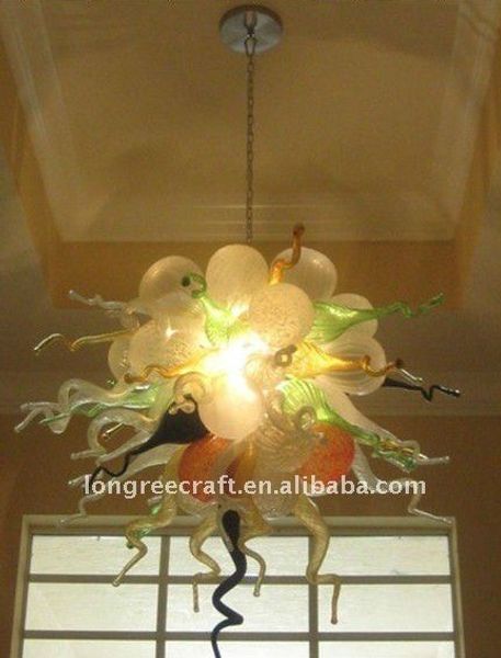 

бесплатная доставка цвет / размер подгонянный сертификат ce / ul художественный свет потолок дома муранского стекла подвесные светильники