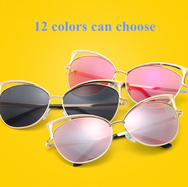 

designer sunglasses for women european fashion cat eye sunglasses ladies sunglasses glasses wholesale new hollow metal framework 557, White;black