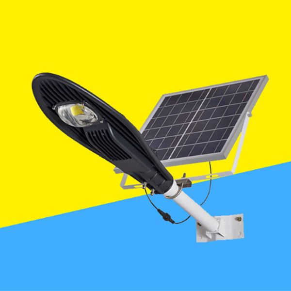 Atacado - LED Integrated Solar Street Luzes 50w 100W Home Garden Luzes Paisagem Hotel Fábrica Quadrado Municipal Road Lighting