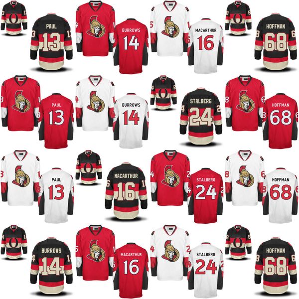

2017 Ottawa Senators Hockey Jerseys #14 Alex Burrows #68 Mike Hoffman #16 Clarke MacArthur #13 Nick Paul 24 Viktor Stalberg Men/Youth Jersey
