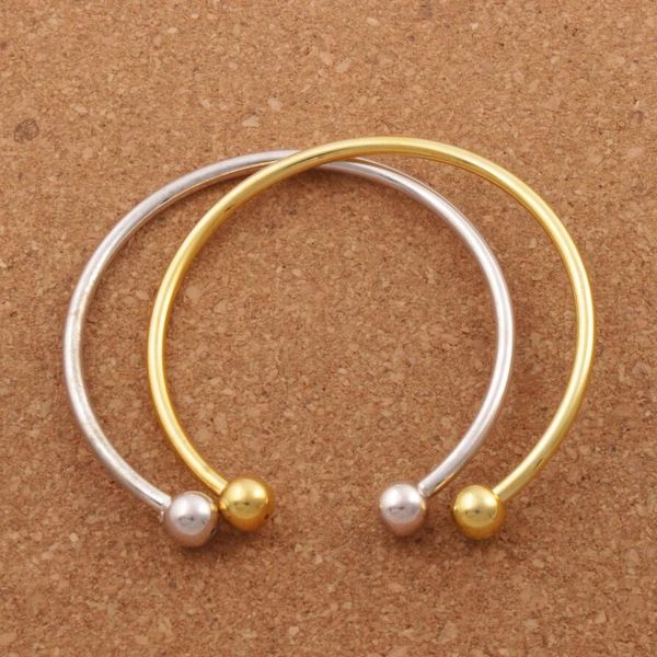 

Vogue SP гладкий браслет новый серебряный/позолоченный браслет Fit европейский шарм б