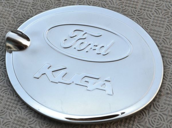 Lüks Paslanmaz Çelik Krom Yakıt Tankları Trim Kapak Yağ Kapağı Trim FORD ESCAPE KUGA 2013 Tank Dış Chrome Kapaklar