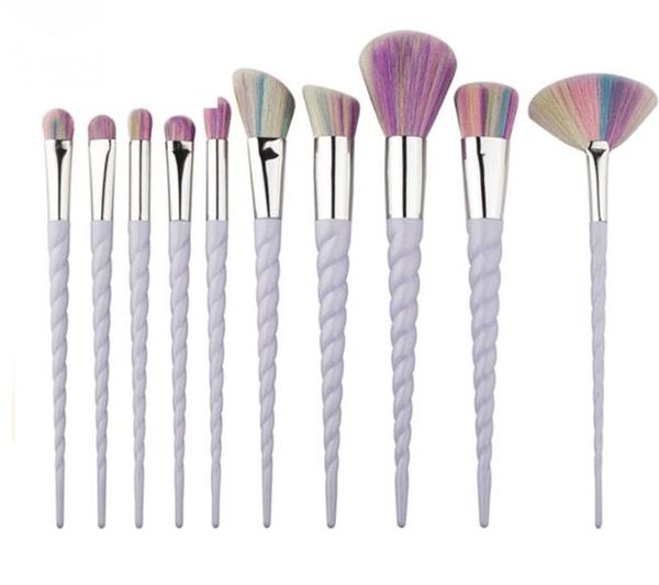 

2018 10 шт. / лот Единорог макияж кисти тени для век кисти комплект вентилятор кисти макияж инструменты бесплатная доставка B689