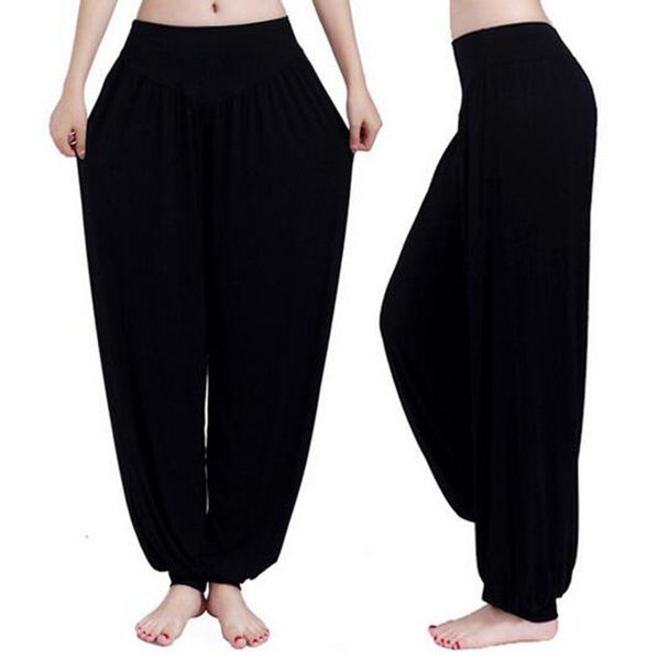 

wholesale-yoga pants women plus size colorful bloomers dance yoga taichi full length pants smooth no shrink antistatic pants fast shipping, White;red