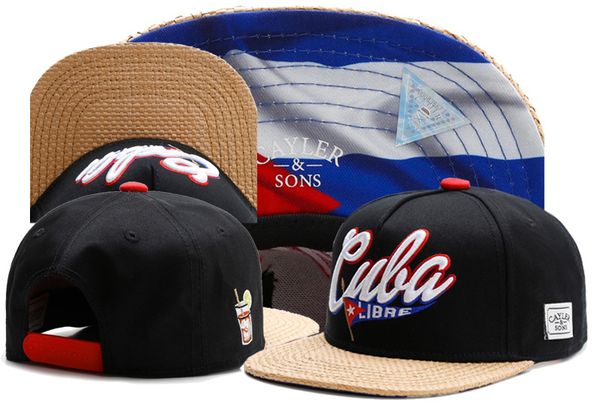 

New brand C&S CUBA LIBRE CAP Cuban flag black baseball cap snapback hat sports hip hop adult sun active cap for men women bone