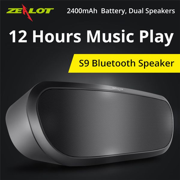 

Original zealot 9 wirele bluetooth peaker portable tereo mu ic player upport tf card u b 12h mu ic play