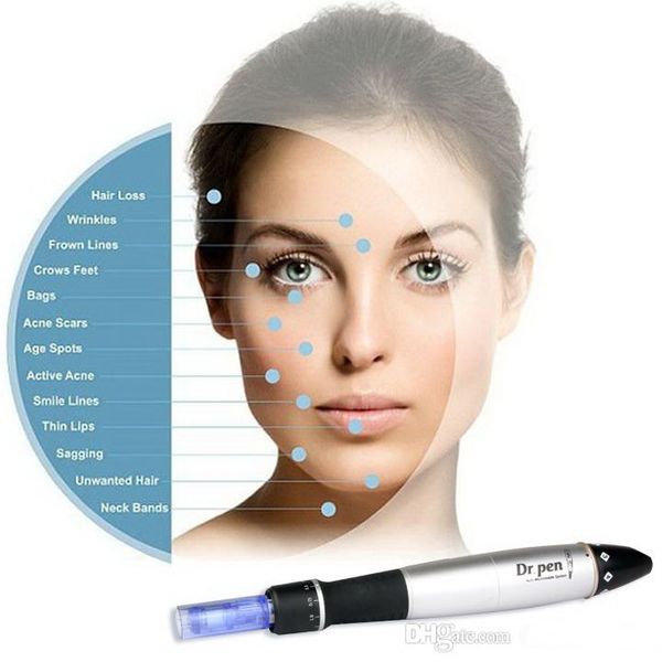 Penna Derma a 6 velocità Electic Auto Micro Needle Therapy Dr.pen vibrante Dermapen Dermastamp Penna a 12 aghi